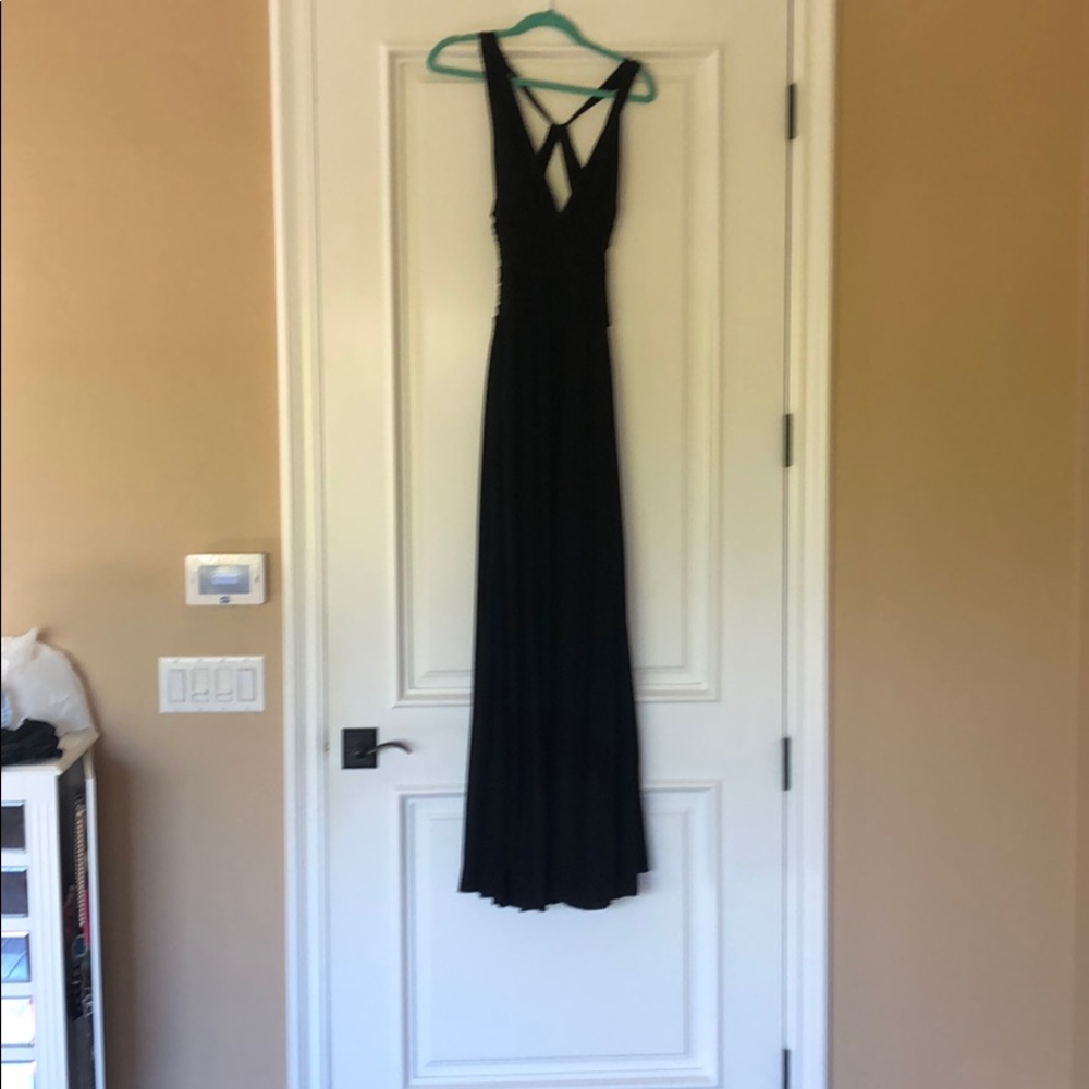 Plunging back dress